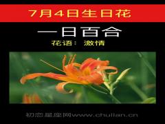 7月4日生日花-一日百合花