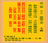 观音灵签 第二签: 苏秦不第