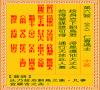 观音灵签 第六签: 仁贵遇主