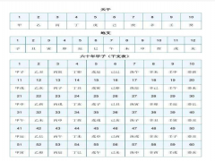 天干地支六十甲子图【极简】