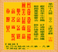 观音灵签 第四九签: 王祥求鲤