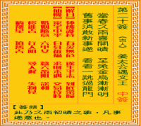 观音灵签 第二十签: 姜太公遇文王