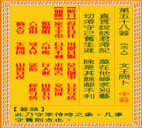 观音灵签 第五八签: 文王问卜
